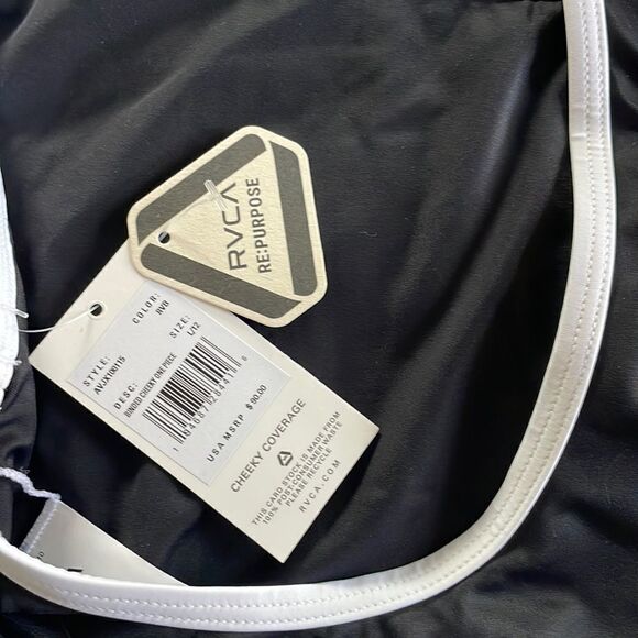 NWT RVCA Binded Cheeky One Piece in Black L - Picture 7 of 9
